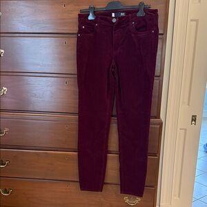 Kut from the Kloth Wine colored Corduroy Pants